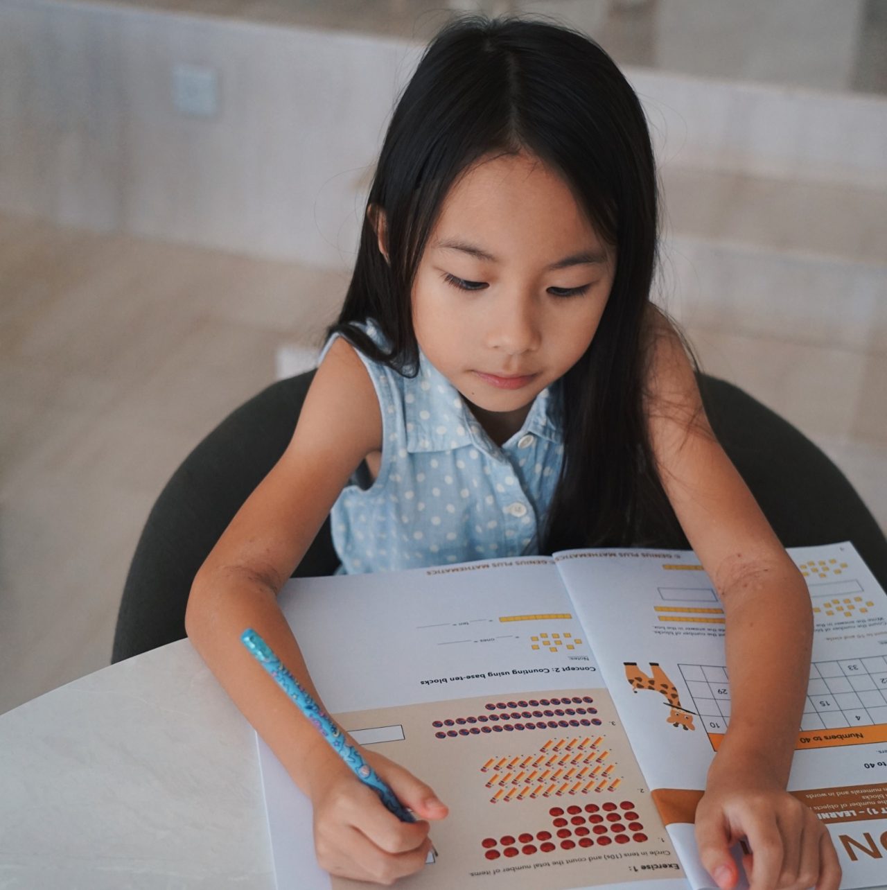 A Secondary 2 student working through a timed Math paper during a diagnostic